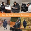 Electric Wearable Hooded Blanket, USB, flannel & sherpa - view 6