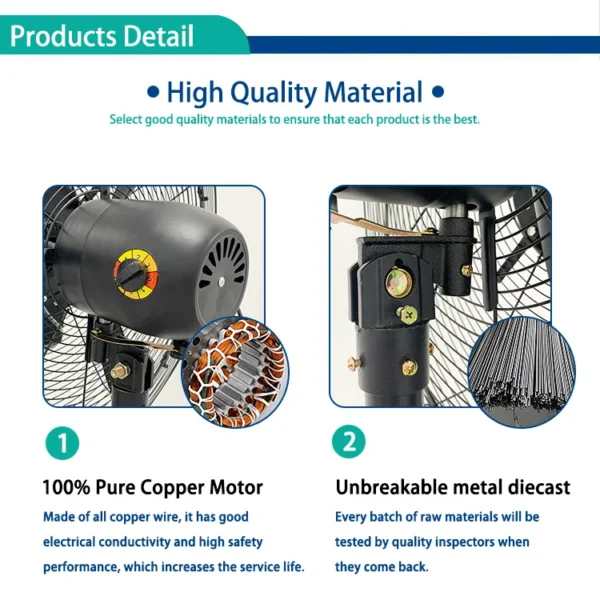 Electrical Wall Mount Fan, Electric Power - view 2