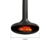 Electronic Charcoal Corner Fireplace, PANSEE, 360, 86% - view 2