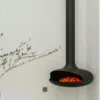 Electronic Charcoal Corner Fireplace, PANSEE, 360, 86% - view 4