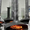 Electronic Charcoal Corner Fireplace, PANSEE, 360, 86% - view 5