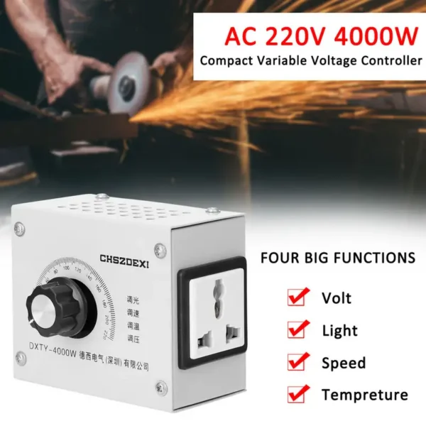 Electronic Voltage Regulator Motor, 4000W, SCR, 220V - view 5