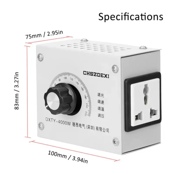 Electronic Voltage Regulator Motor, 4000W, SCR, 220V - view 6