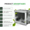 Electrostatic Field Fume Extractor, Stainless, Steel, Aluminum - view 4