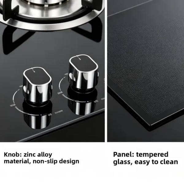Embedded Five-burner Gas Stove, 3200-4000W, Liquefied gas - view 3