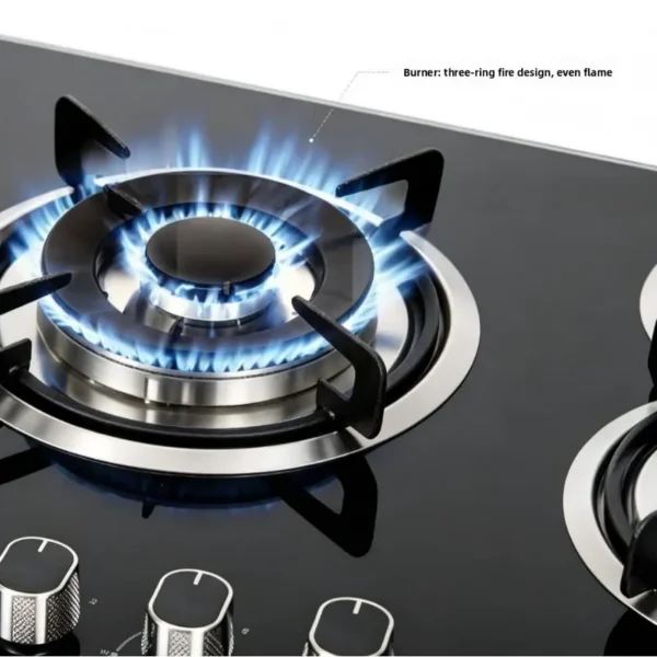 Embedded Five-burner Gas Stove, 3200-4000W, Liquefied gas - view 4