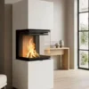 Embedded Metal Indoor Fireplace, Steel - view 2