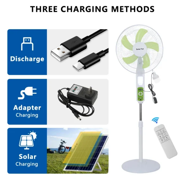 Energy Camping Fan, 16-Inch, Solar - view 2