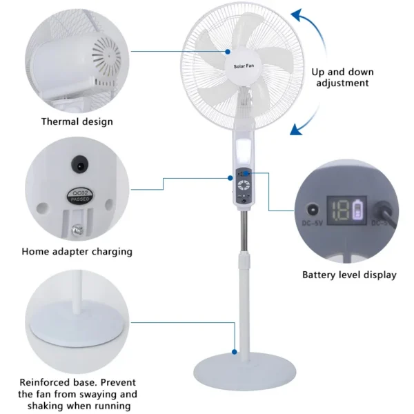 Energy Camping Fan, 16-Inch, Solar - view 5