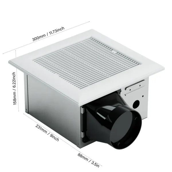 Etl Bathroom Exhaust Fan, 120VAC, 100CFM, 25W, CFM - view 2