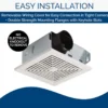 Etl Bathroom Exhaust Fan, 120VAC, 100CFM, 25W, CFM - view 5