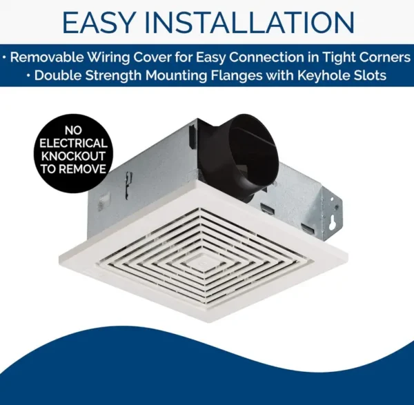 Etl Bathroom Exhaust Fan, 120VAC, 100CFM, 25W, CFM - view 5