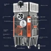 Evaporative Air Cooler, 1.1kW, 18000m³/h, Portable - view 2