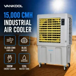 Evaporative Air Cooler, 10000m3/h, 15000m3/h, Portable, BLDC
