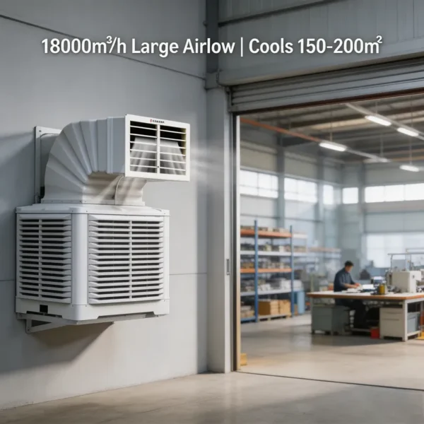 Evaporative Air Cooler, 18000m³/h, 1.1kW, 220V, Wall