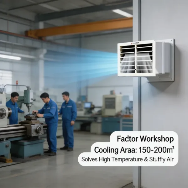 Evaporative Air Cooler, 18000m³/h, 1.1kW, 220V, Wall - view 3