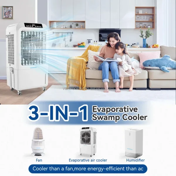 Evaporative Air Cooler, 3000m3/h, portable, 30L - view 4