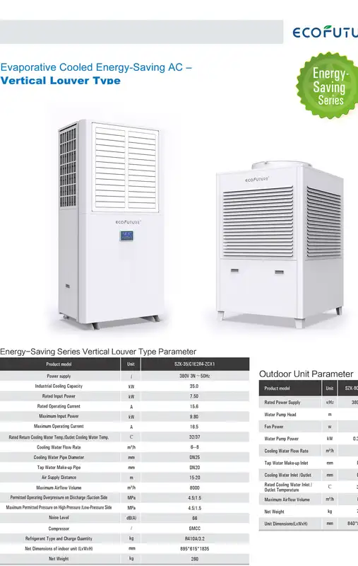 Evaporative Air Cooler, ECOFUTURE, R410A, HVAC - view 2