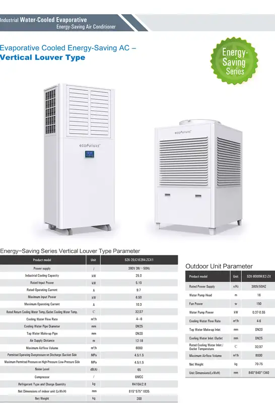 Evaporative Air Cooler, ECOFUTURE, R410A, HVAC - view 4