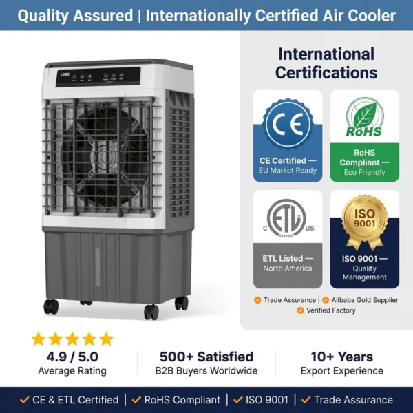 Evaporative Air Cooler, Portable, Electric, Plastic - view 6