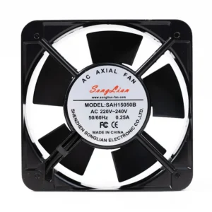 Exhaust Axial Cooling Fan, 15050, Brushless, 240V, Plastic