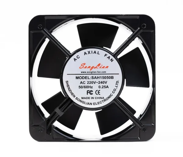 Exhaust Axial Cooling Fan, 15050, Brushless, 240V, Plastic