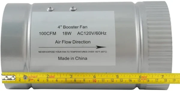Exhaust Fan, 4", Inline, 100, CFM - view 4