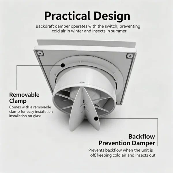 Exhaust Fan, 6-inch, ABS, Plastic - view 2