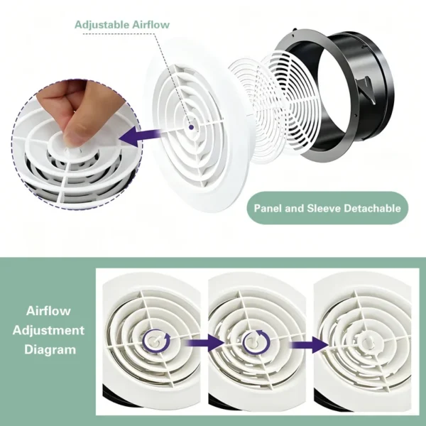 Exhaust Fan, ABS, Ceiling, 1-Year - view 4