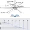 Exhaust Industrial Hvls Fan, SANXIN, SX-DFS30, Ceiling, Roof - view 6