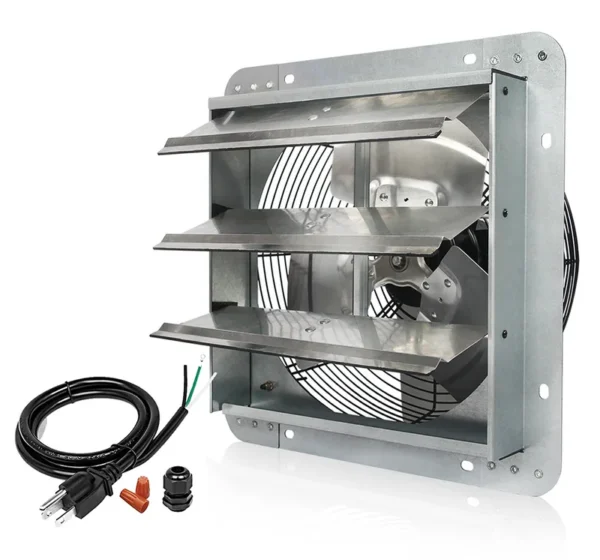 Exhaust Metal Shutter Fan, Wall, 120, Electric