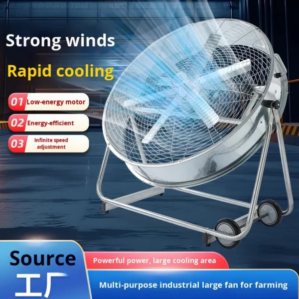 Exhaust Movable Ventilation Fan, 24", 30", 36", Portable - view 4