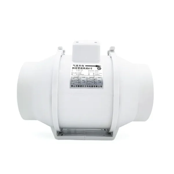 Exhaust Pipe Fan, Inline, 220V, Plastic - view 5