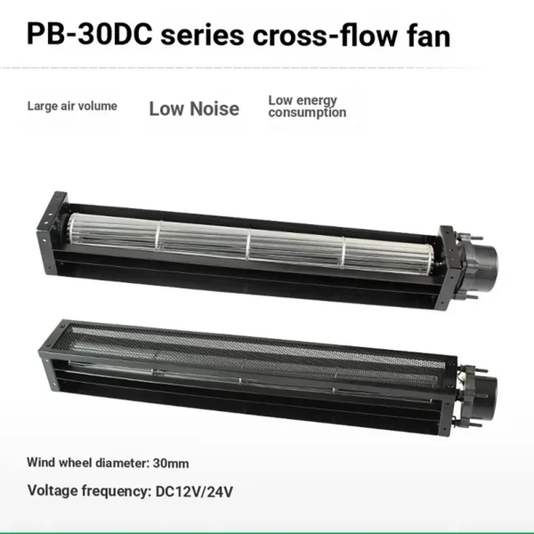 Exhaust Tangential Crossflow Fan, DC12/24V, 25-200mm, L30, 100 - view 4