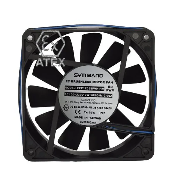 Explosion Proof Axial Fan, EEP12038-HM, IP67, 230V