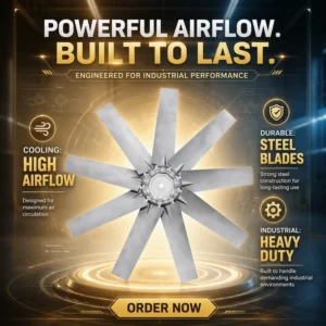 Explosion-proof Axial Fan, KEYLEADER, Aluminum, 8-Leaf