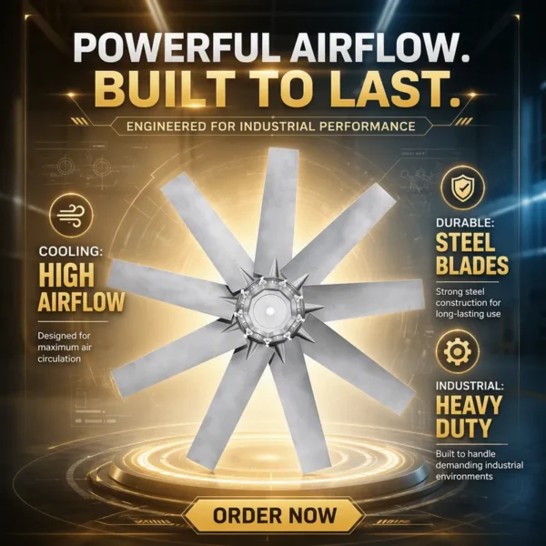 Explosion-proof Axial Fan, KEYLEADER, Aluminum, 8-Leaf
