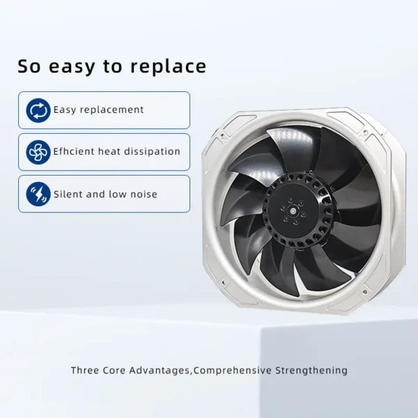 Explosion-proof Cooling Fan, 225x225x80mm, 110/220V, Axial - view 5