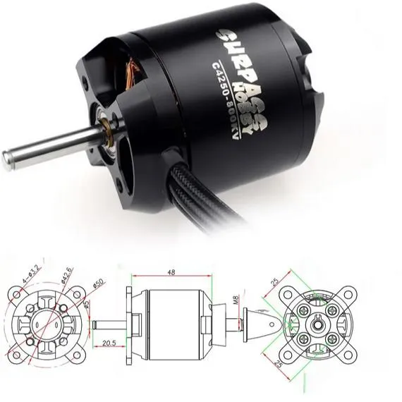 External Rotating Brushless Motor, SURPASS, HOBBY, C4250, 4260 - view 5