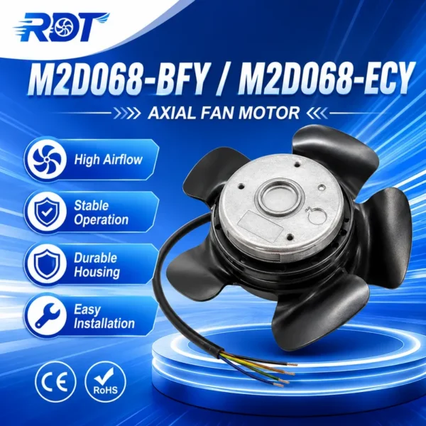 External Rotor Fan, M2D068-BFY, HVAC