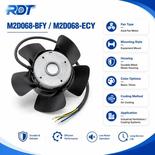 External Rotor Fan, M2D068-BFY, HVAC - view 2