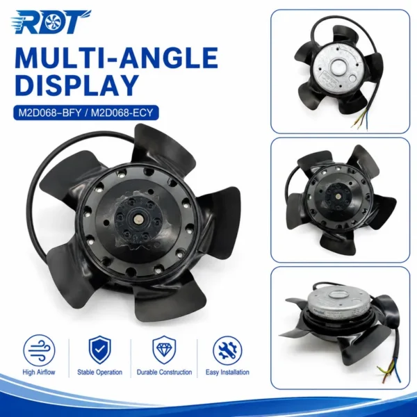 External Rotor Fan, M2D068-BFY, HVAC - view 3