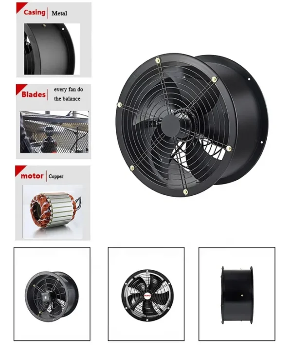 External Rotor Long Tube, Axial, 300mm, 220V/380V, Cast - view 5