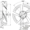 External Rotor Motor, 350mm, Axial - view 2