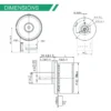 External Rotor Motors, 24V, 70w, 130mN.m, 45mm - view 2