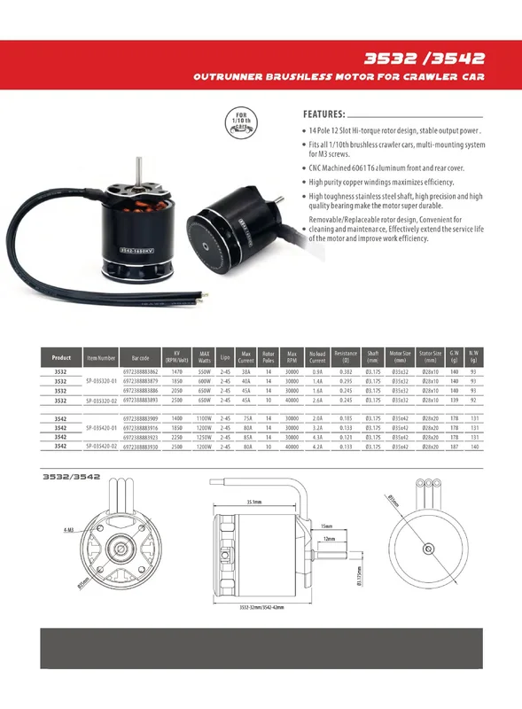 External Rotor Motors, Brushless, FPV - view 6