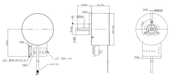 External Rotor Motors, JK43BLWD30-24V-400-01, Brushless, 24V - view 4