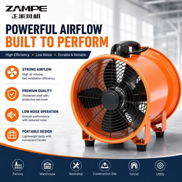 Extractor, Portable, Axial, Explosion-Proof, 750W