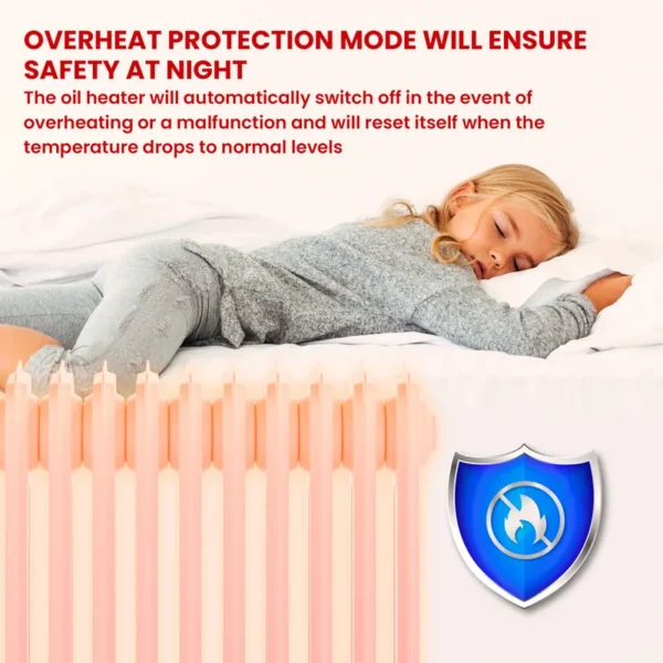 Extralink Oil Heater, 2500W, FINS, NY-25W1, 1000 - view 5