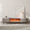 Factory Modern Fireplace, Wood